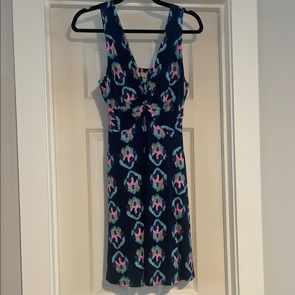 NIC+ZOE Navy and Pink Dress